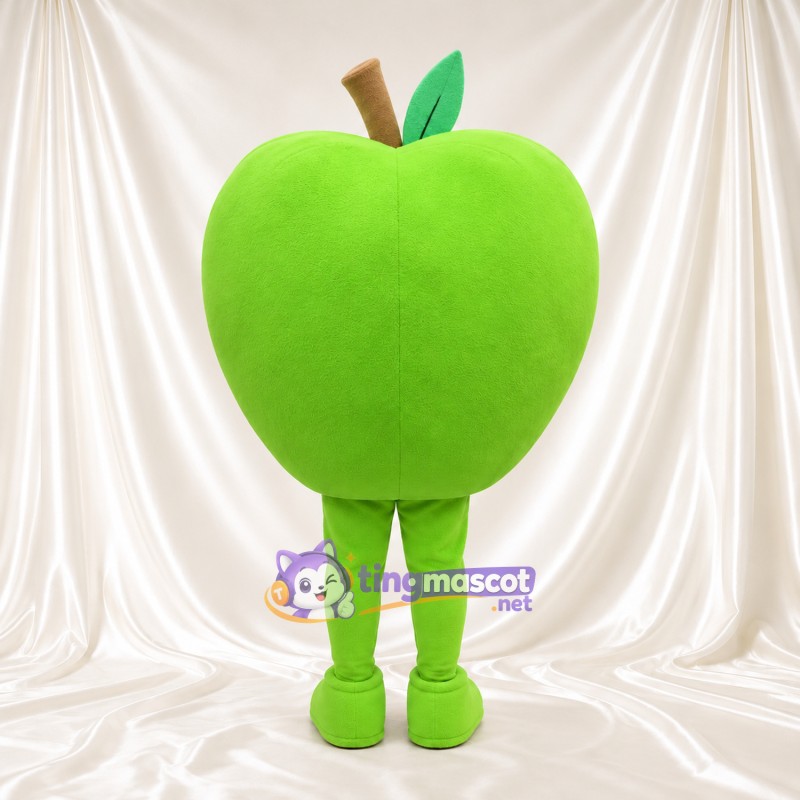 Green Apple Mascot Costume - Large Toothy Smile and Leaf Green Apple Mascot Costume - Large Toothy Smile and Leaf