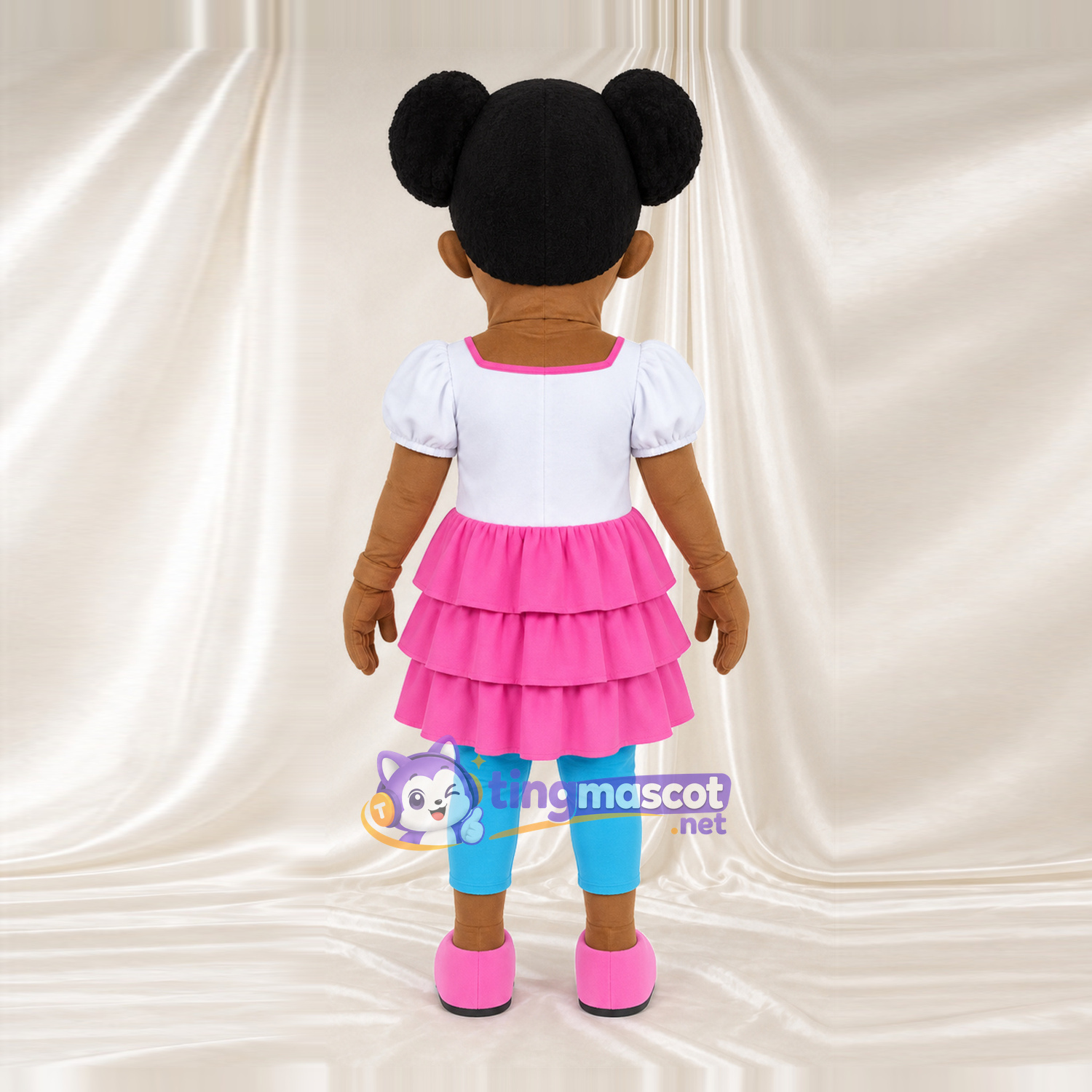 Maskottchenkostüm Mädchenfigur – wie abgebildet – Haare; Kleid (rosa) Maskottchenkostüm Mädchenfigur – wie abgebildet – Haare; Kleid (rosa)