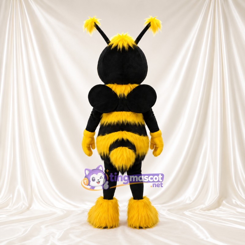 Costume de mascotte Abeille – jaune / noir – Antennes (grand); Corps rayé Costume de mascotte Abeille – jaune / noir – Antennes (grand); Corps rayé