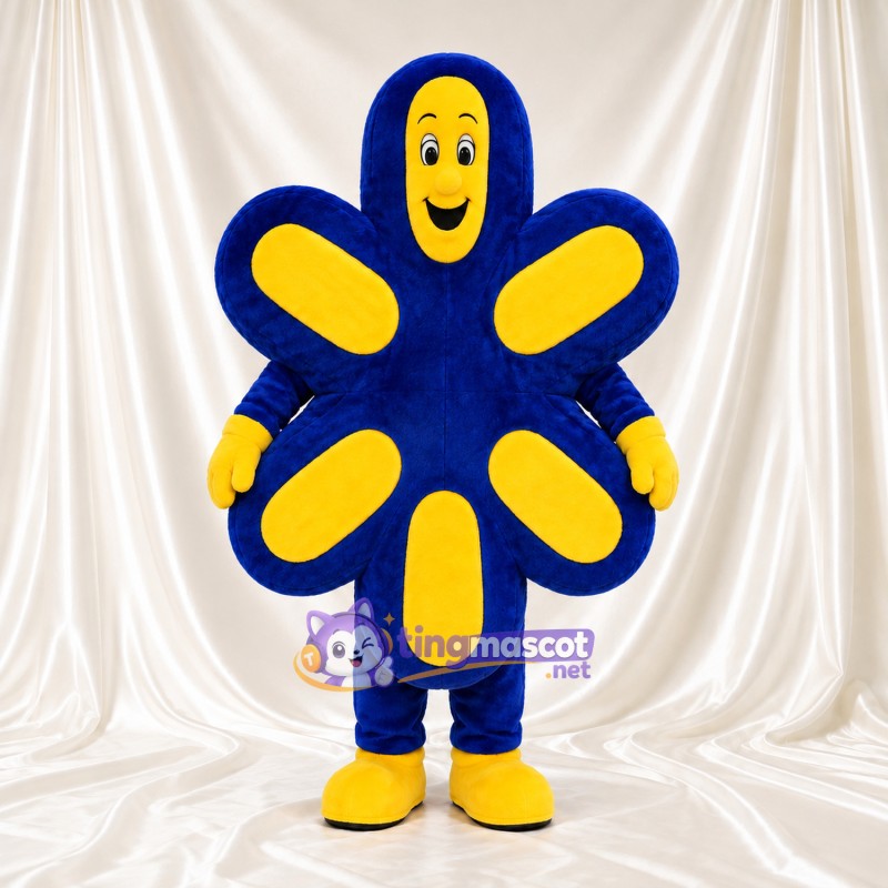 Maskottchenkostüm Blume – blau / gelb – Blütenblätter; Hände (gelb) Maskottchenkostüm Blume – blau / gelb – Blütenblätter; Hände (gelb)