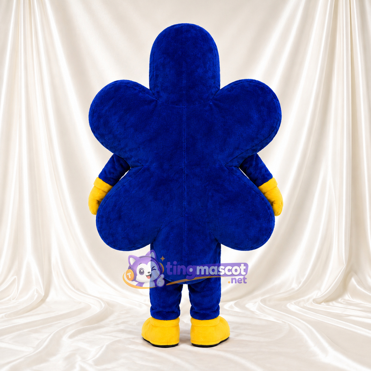 Maskottchenkostüm Blume – blau / gelb – Blütenblätter; Hände (gelb) Maskottchenkostüm Blume – blau / gelb – Blütenblätter; Hände (gelb)