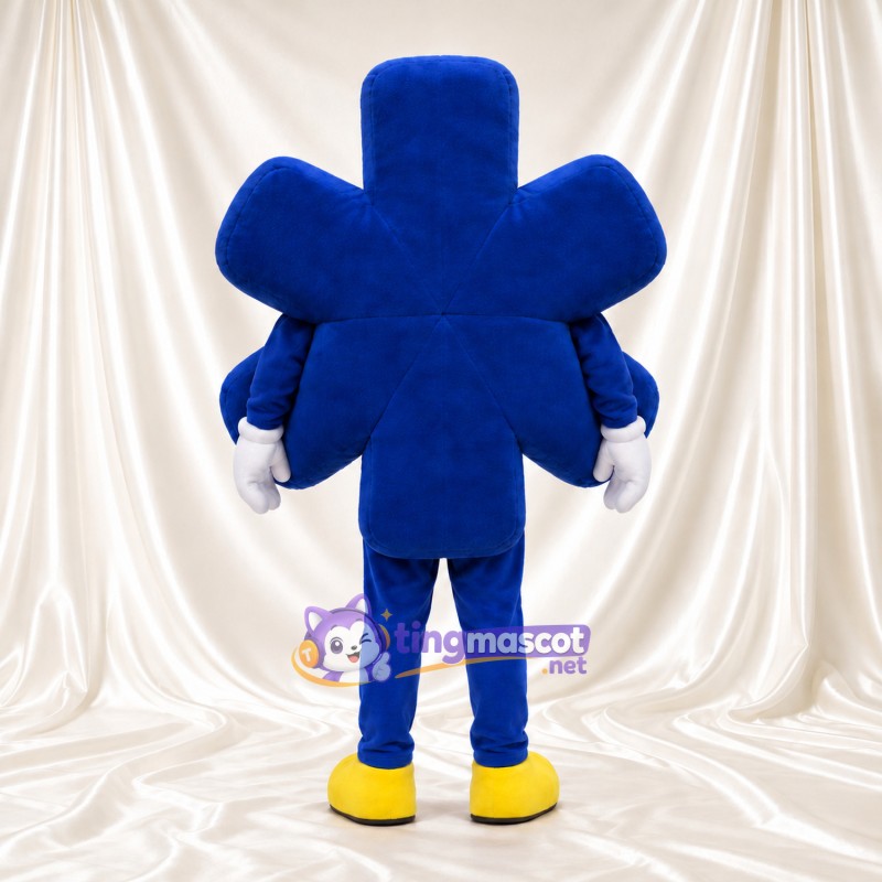 Maskottchenkostüm Blume – blau / gelb – Gesicht; Handschuhe (weiß) Maskottchenkostüm Blume – blau / gelb – Gesicht; Handschuhe (weiß)