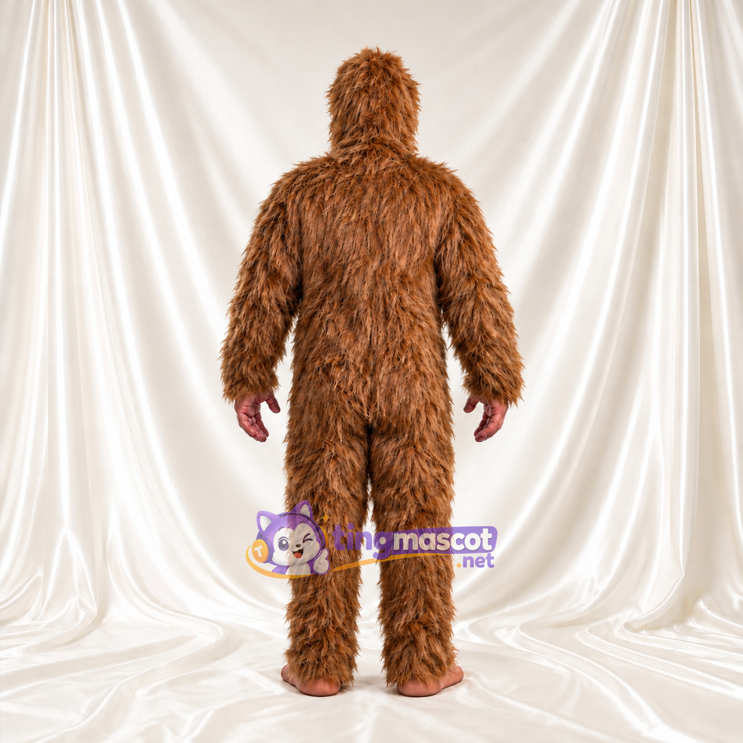 Costume de mascotte Bigfoot – marron – Fourrure hirsute; Mains; Pieds Costume de mascotte Bigfoot – marron – Fourrure hirsute; Mains; Pieds
