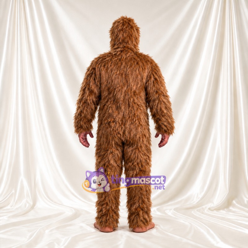 Costume de mascotte Bigfoot – marron – Fourrure hirsute; Mains; Pieds Costume de mascotte Bigfoot – marron – Fourrure hirsute; Mains; Pieds