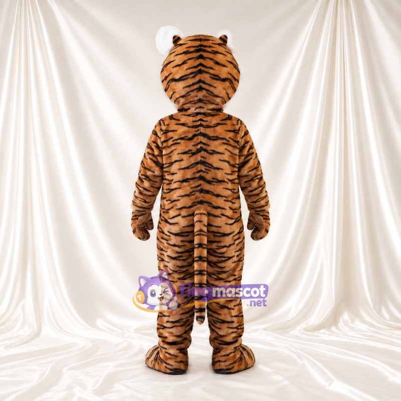 Brown Tiger Mascot Costume - Black Stripes and Beige Belly Brown Tiger Mascot Costume - Black Stripes and Beige Belly