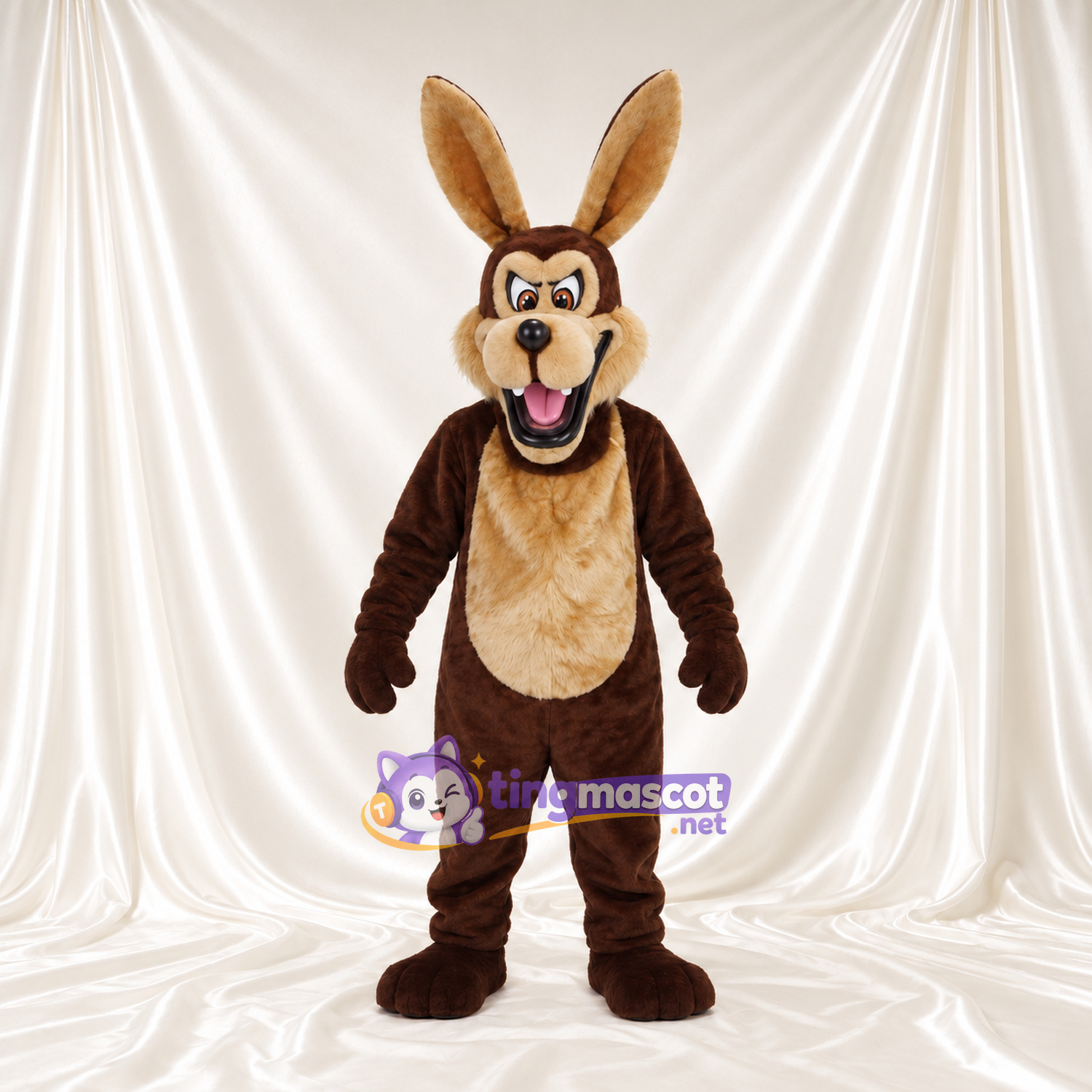 Maskottchenkostüm Wile E. Coyote – wie abgebildet – Ohren (hoch); Schnauze (hellbraun) Maskottchenkostüm Wile E. Coyote – wie abgebildet – Ohren (hoch); Schnauze (hellbraun)