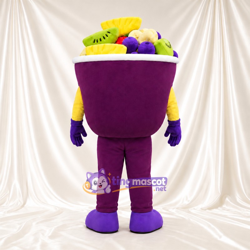 Costume de mascotte Coupe de fruits – violet – Garniture de fruits (assorti) Costume de mascotte Coupe de fruits – violet – Garniture de fruits (assorti)