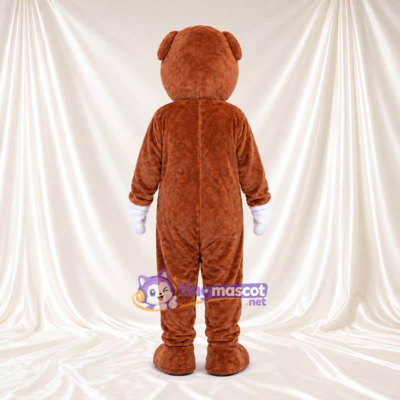 Costume de mascotte Chien – brun rouille – Torse (blanc); Coussinets (tacheté) Costume de mascotte Chien – brun rouille – Torse (blanc); Coussinets (tacheté)