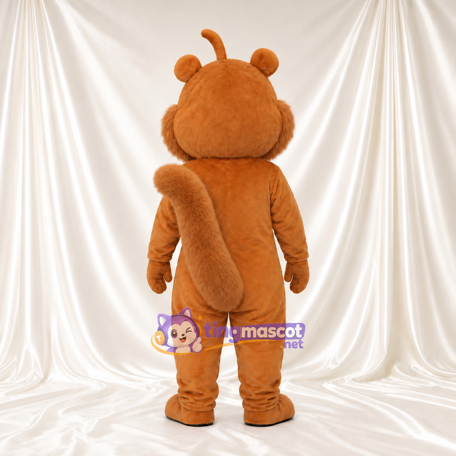 Costume de mascotte Hamster – orange – Ventre (crème); Moustaches (long) Costume de mascotte Hamster – orange – Ventre (crème); Moustaches (long)