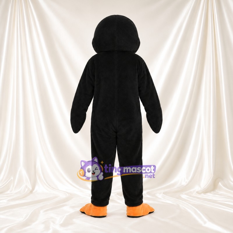 Black and White Penguin Mascot Costume - Gray Eye Rings and Orange Feet Black and White Penguin Mascot Costume - Gray Eye Rings and Orange Feet