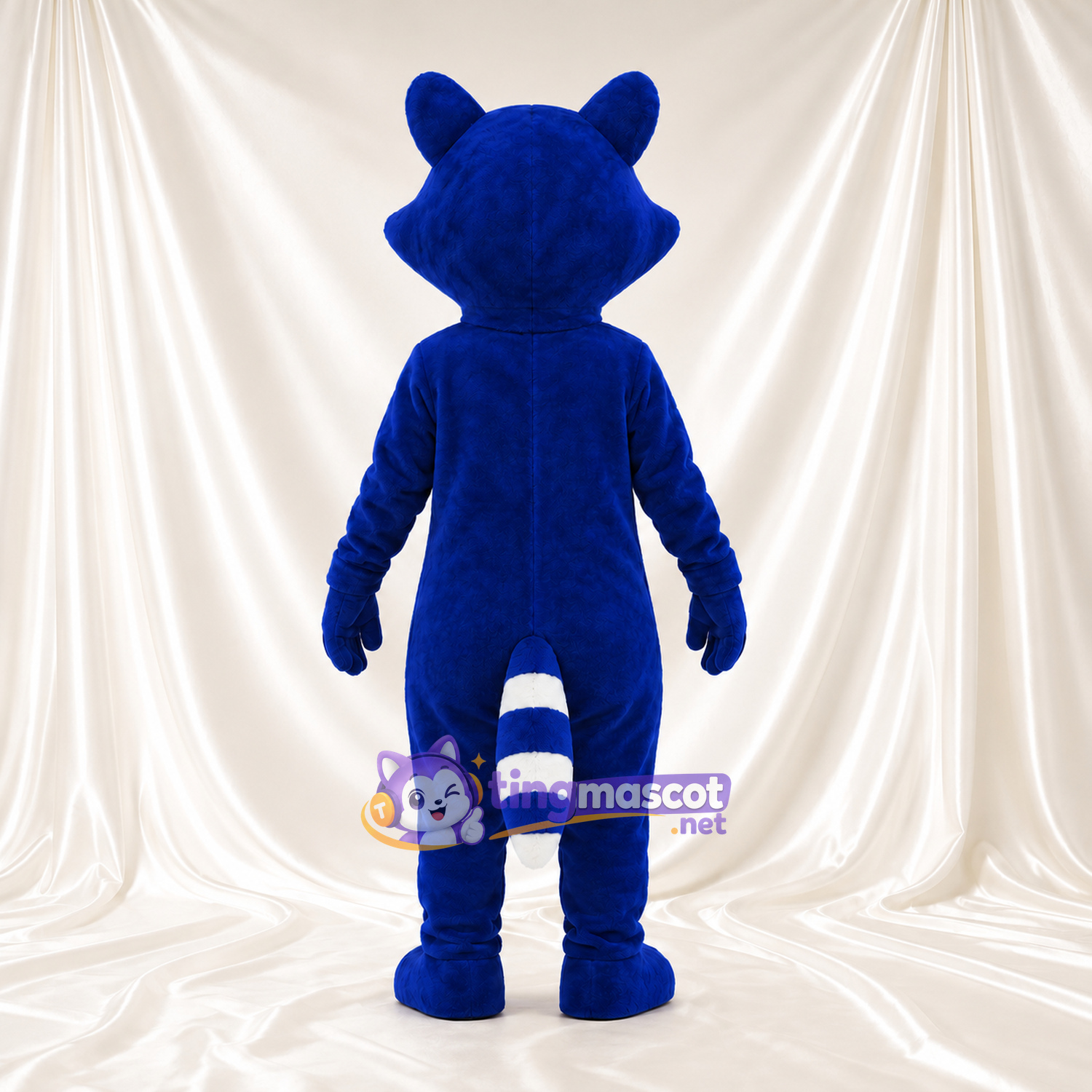 Blue Raccoon Mascot Costume - White Face Markings and White Belly Blue Raccoon Mascot Costume - White Face Markings and White Belly