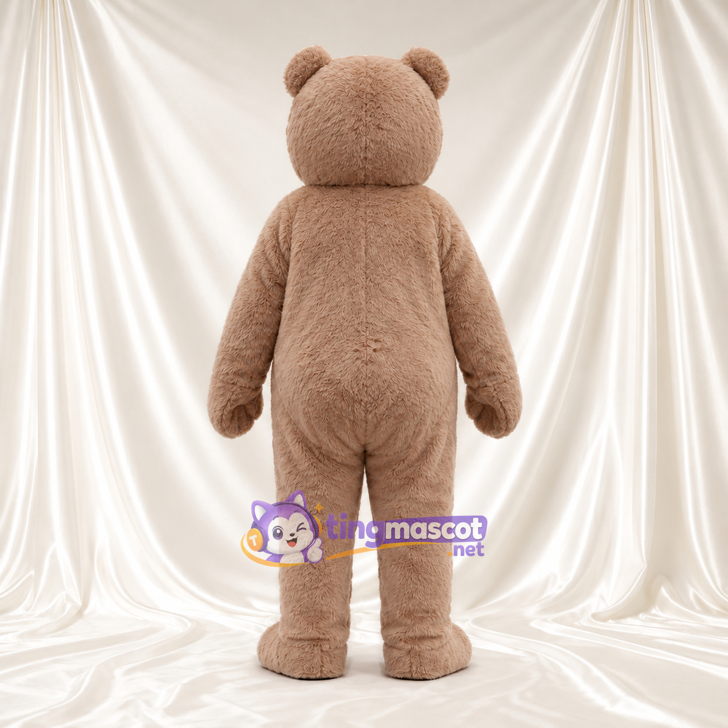 Costume de mascotte Nounours – brun clair – Museau (crème); Yeux (petit, noir) Costume de mascotte Nounours – brun clair – Museau (crème); Yeux (petit, noir)