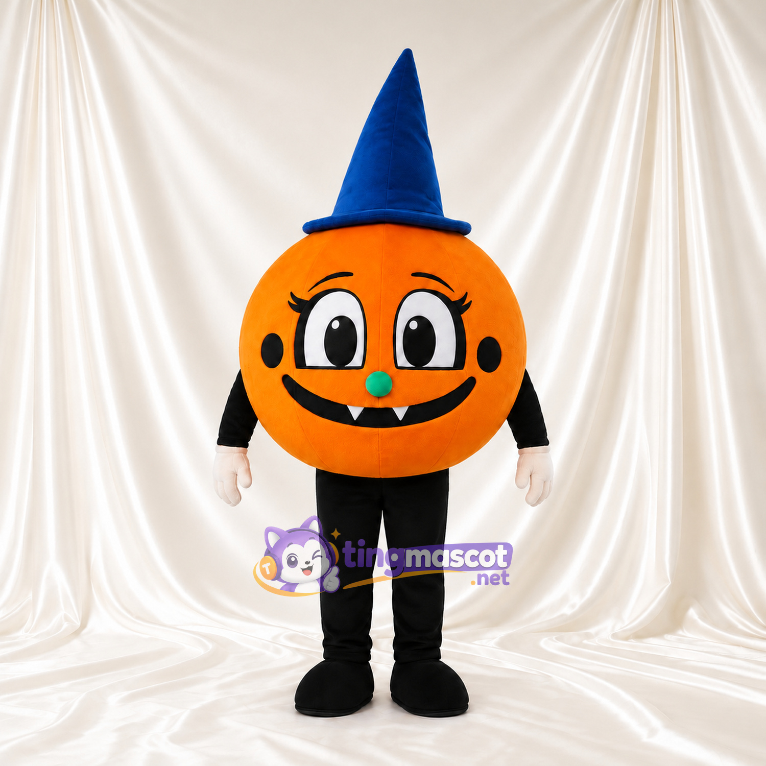 Costume de mascotte Citrouille – selon la photo – Chapeau (bleu, pointu); Jambes (noir) Costume de mascotte Citrouille – selon la photo – Chapeau (bleu, pointu); Jambes (noir)