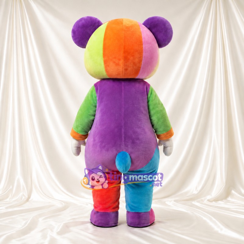 Costume de mascotte Ours – arc-en-ciel – Ventre; Chaussures (rose) Costume de mascotte Ours – arc-en-ciel – Ventre; Chaussures (rose)