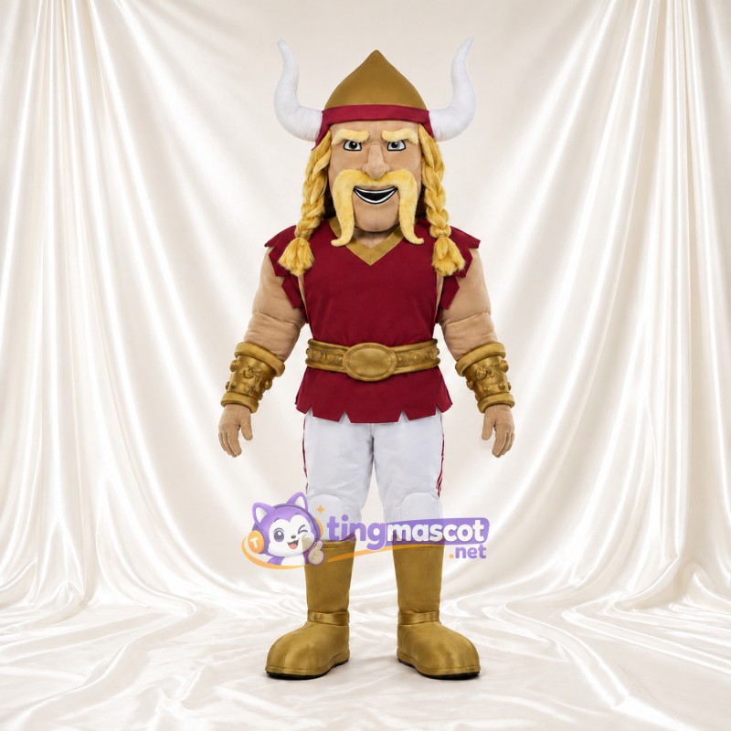 Costume de mascotte Guerrier – selon la photo – Casque; Tunique (bordeaux); Bottes (doré) Costume de mascotte Guerrier – selon la photo – Casque; Tunique (bordeaux); Bottes (doré)