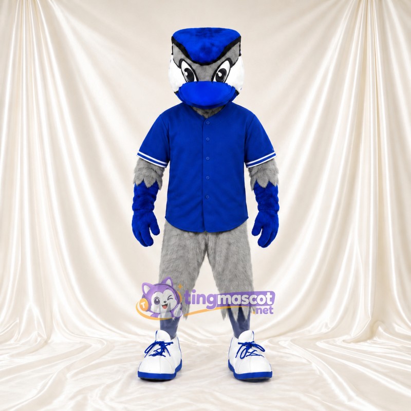 Costume de mascotte Geai bleu – selon la photo – Chemise (bleu marine); Jambes (gris, à plumes) Costume de mascotte Geai bleu – selon la photo – Chemise (bleu marine); Jambes (gris, à plumes)