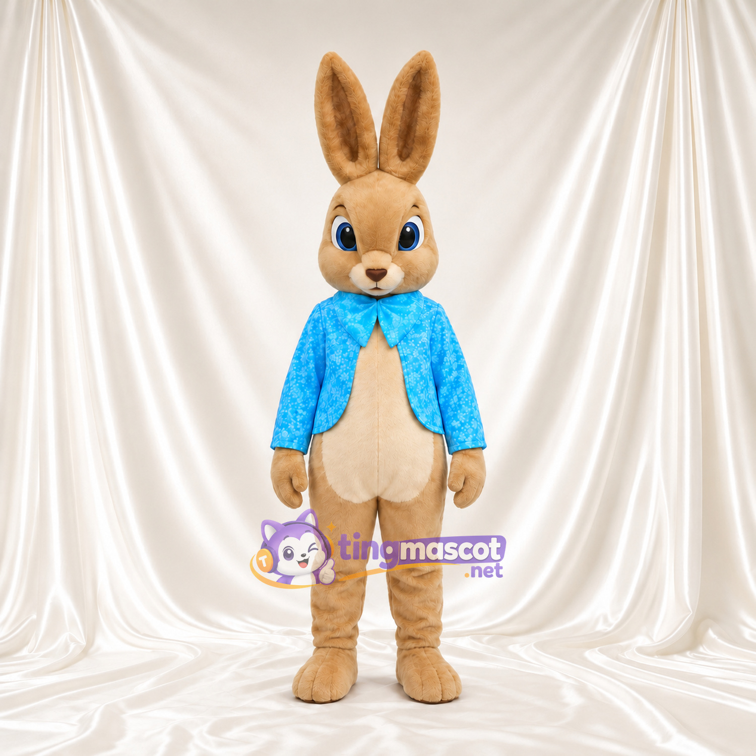Costume de mascotte Peter Rabbit – selon la photo – Veste (bleu, fleuri) Costume de mascotte Peter Rabbit – selon la photo – Veste (bleu, fleuri)