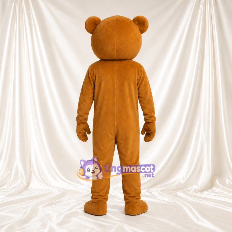Costume de mascotte Nounours – marron – Tête (rond); Museau (brun clair) Costume de mascotte Nounours – marron – Tête (rond); Museau (brun clair)