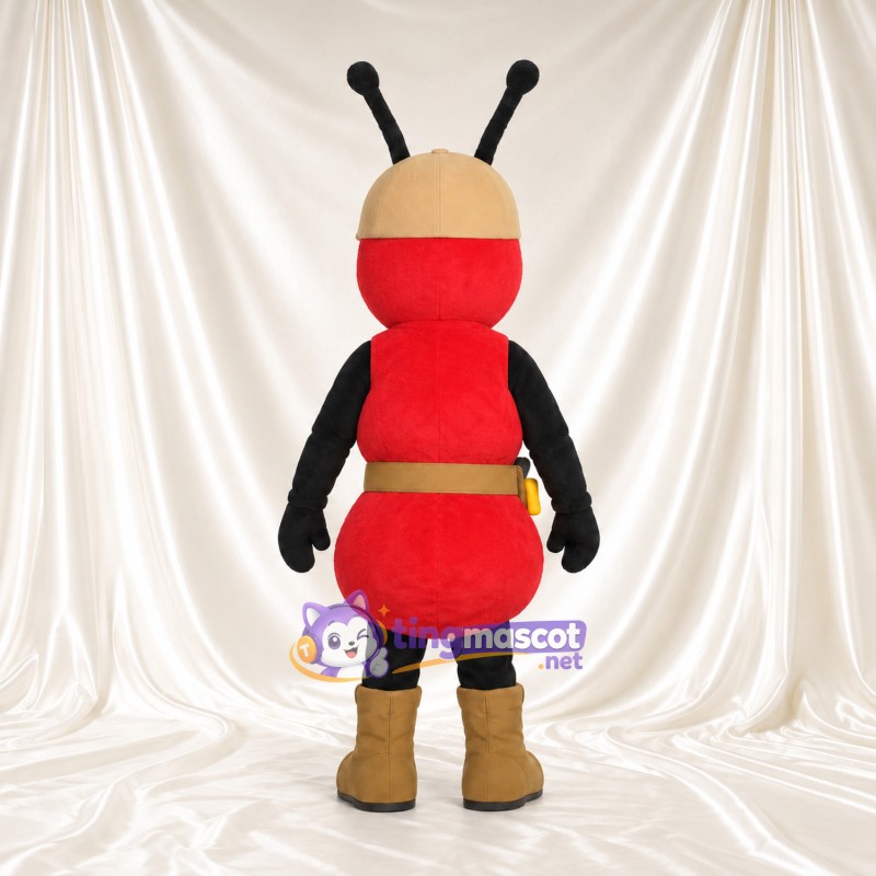 Costume de mascotte Fourmi – rouge – Chapeau (brun clair); Ceinture; Bottes Costume de mascotte Fourmi – rouge – Chapeau (brun clair); Ceinture; Bottes
