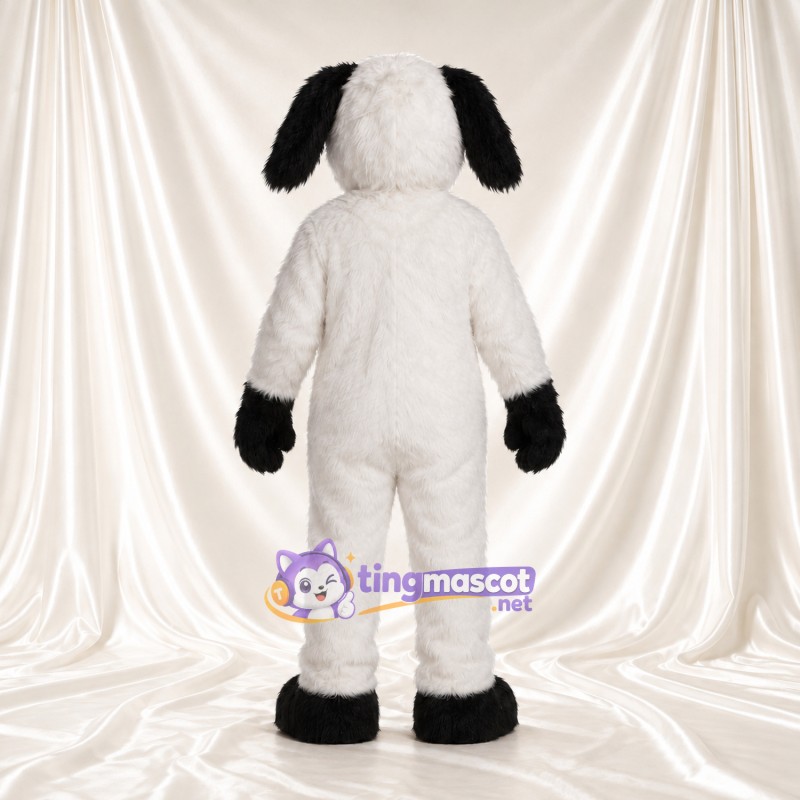 Costume de mascotte Chien – noir / blanc – Corps (grand); Taches; Oreilles tombantes Costume de mascotte Chien – noir / blanc – Corps (grand); Taches; Oreilles tombantes