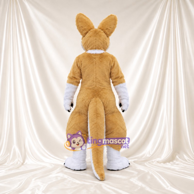 Costume de mascotte Fennec – brun clair – Oreilles (grand); Torse (blanc) Costume de mascotte Fennec – brun clair – Oreilles (grand); Torse (blanc)