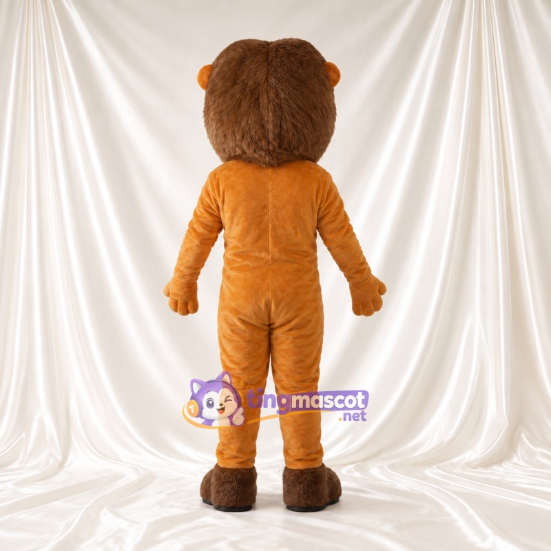Costume de mascotte Lion – brun clair – Corps musclé; Pieds (marron) Costume de mascotte Lion – brun clair – Corps musclé; Pieds (marron)