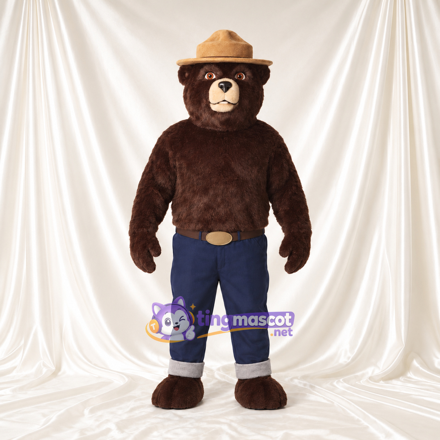 Maskottchenkostüm Smokey Bear – wie abgebildet – Hut (hellbraun) Maskottchenkostüm Smokey Bear – wie abgebildet – Hut (hellbraun)