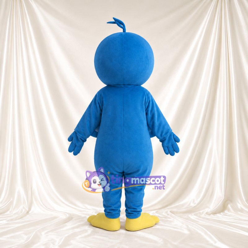 Blue Duck Mascot Costume - Large Yellow Bill and White Belly Blue Duck Mascot Costume - Large Yellow Bill and White Belly