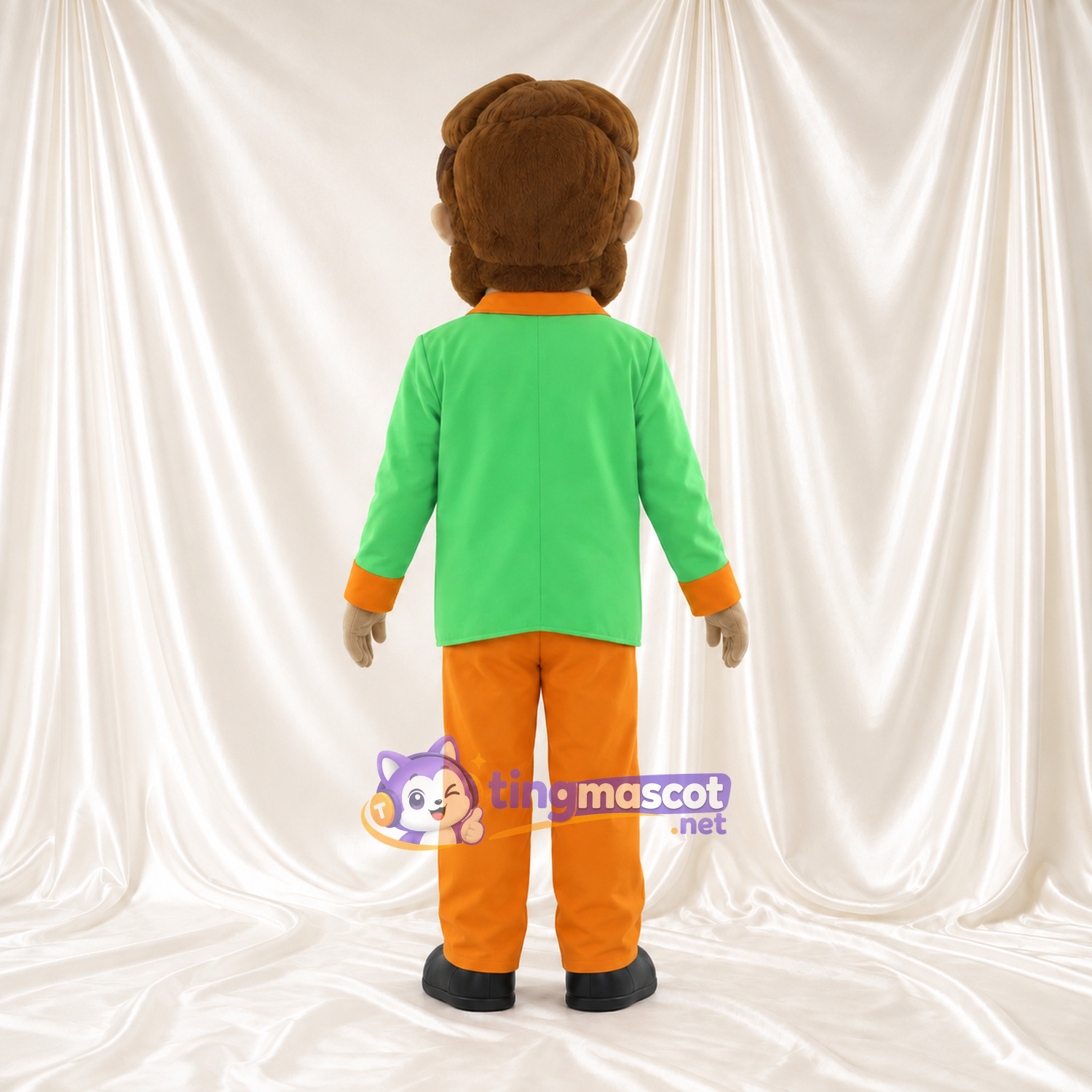 Maskottchenkostüm Bärtiger Mann – wie abgebildet – Hose (grün, orange) Maskottchenkostüm Bärtiger Mann – wie abgebildet – Hose (grün, orange)