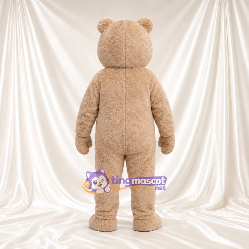 Costume de mascotte Nounours – beige – Museau (blanc); Yeux (ovale, noir) Costume de mascotte Nounours – beige – Museau (blanc); Yeux (ovale, noir)