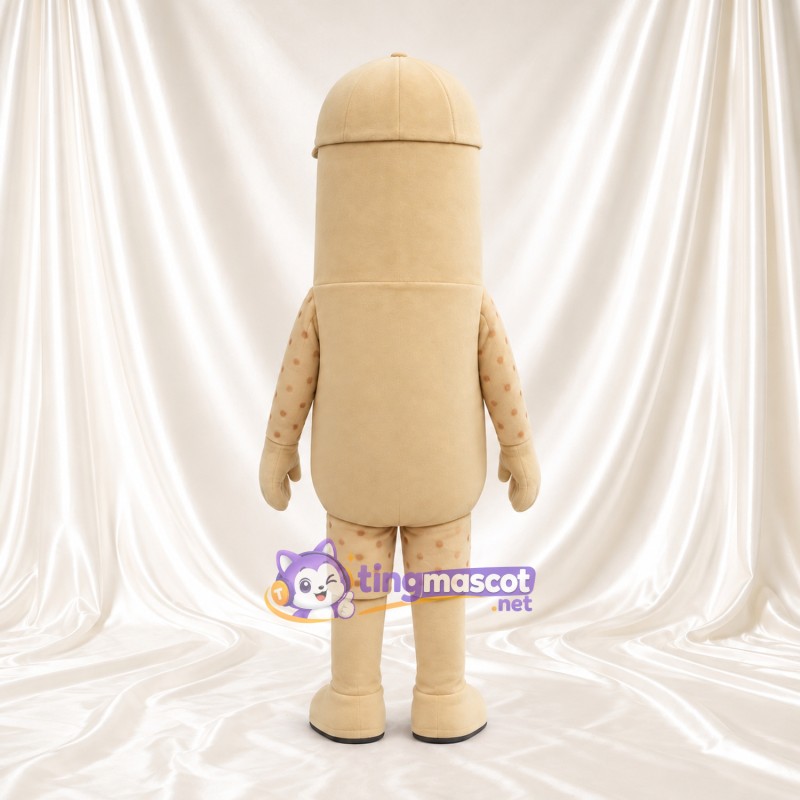 Costume de mascotte Capsule – beige – Casquette; Tenue Costume de mascotte Capsule – beige – Casquette; Tenue