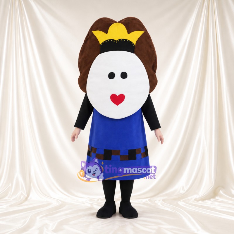 Costume de mascotte Personnage féminin – selon la photo – Nœud dans les cheveux (jaune); Robe (bleu) Costume de mascotte Personnage féminin – selon la photo – Nœud dans les cheveux (jaune); Robe (bleu)