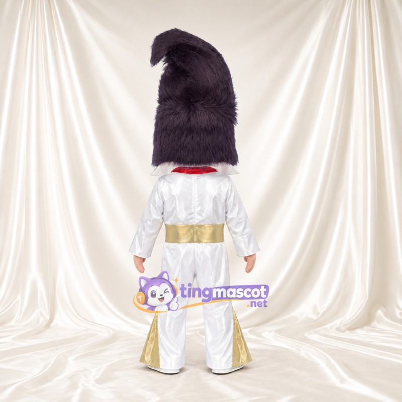 Costume de mascotte Chanteur de rock and roll – selon la photo – Combinaison (blanc); Cheveux (haut, violet) Costume de mascotte Chanteur de rock and roll – selon la photo – Combinaison (blanc); Cheveux (haut, violet)