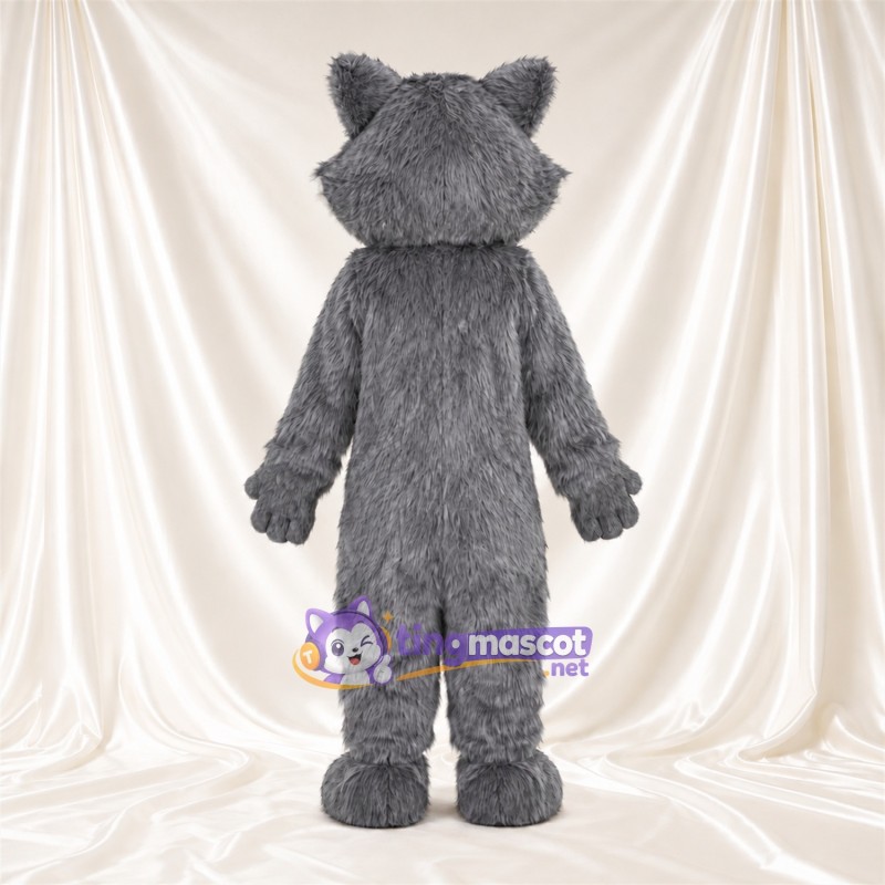 Costume de mascotte Raton laveur – gris – Masque autour des yeux (noir); Joues (blanc) Costume de mascotte Raton laveur – gris – Masque autour des yeux (noir); Joues (blanc)