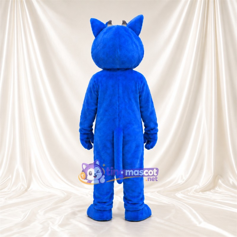 Costume de mascotte Loup – bleu – Oreilles pointues; Griffes (blanc) Costume de mascotte Loup – bleu – Oreilles pointues; Griffes (blanc)