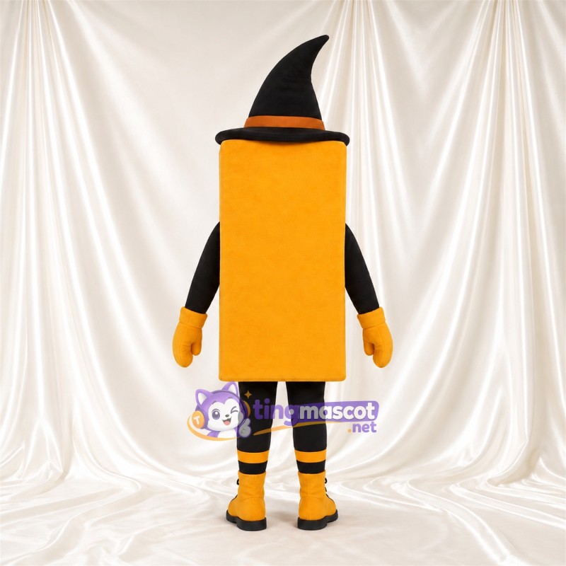 Costume de mascotte Brique de construction – orange – Chapeau (noir); Chaussettes (rayé) Costume de mascotte Brique de construction – orange – Chapeau (noir); Chaussettes (rayé)