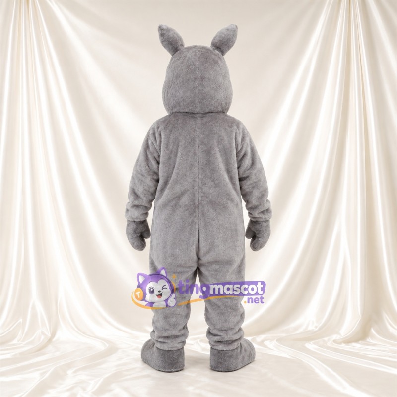 Costume de mascotte Rhinocéros – gris – Corne (court); Oreilles (dressé) Costume de mascotte Rhinocéros – gris – Corne (court); Oreilles (dressé)