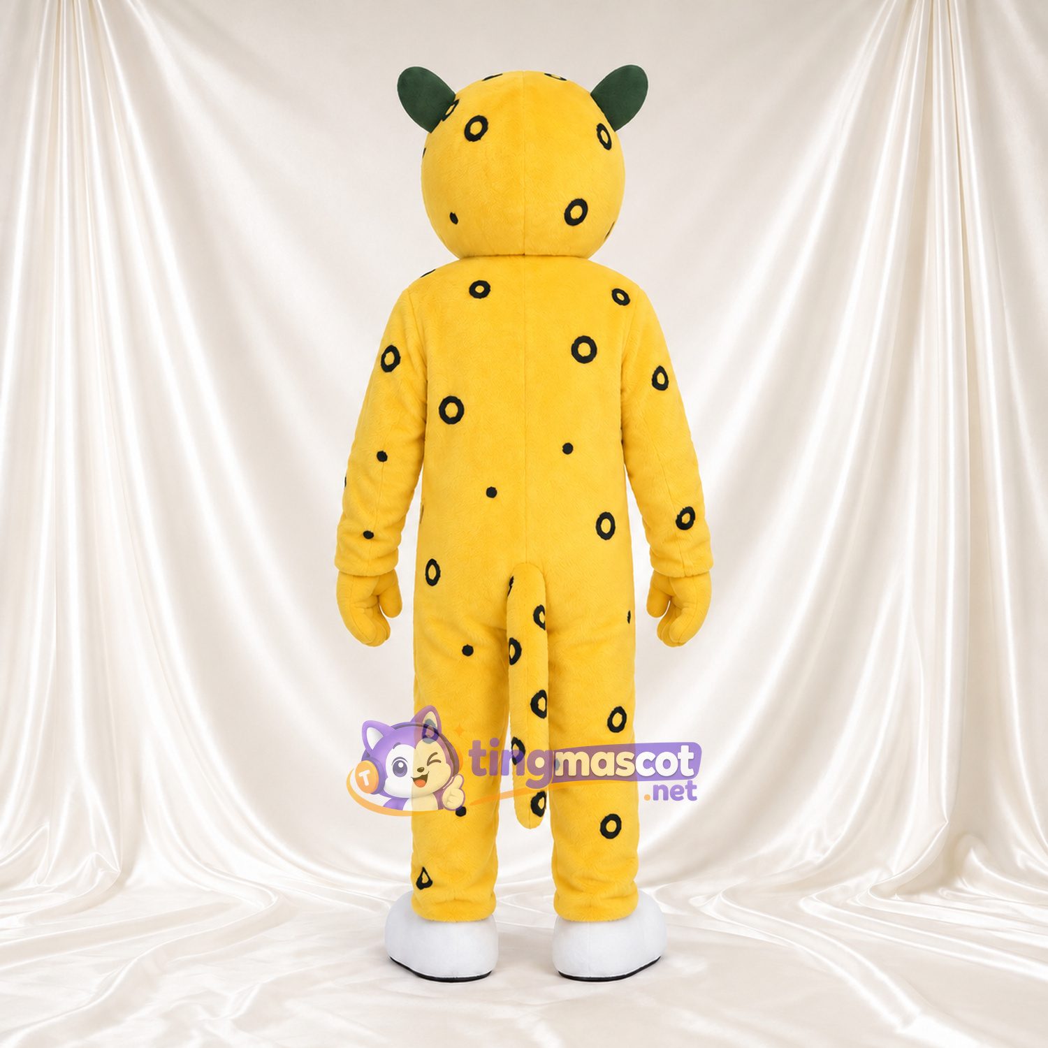 Costume de mascotte Léopard – jaune – Oreilles (vert); Taches (noir) Costume de mascotte Léopard – jaune – Oreilles (vert); Taches (noir)