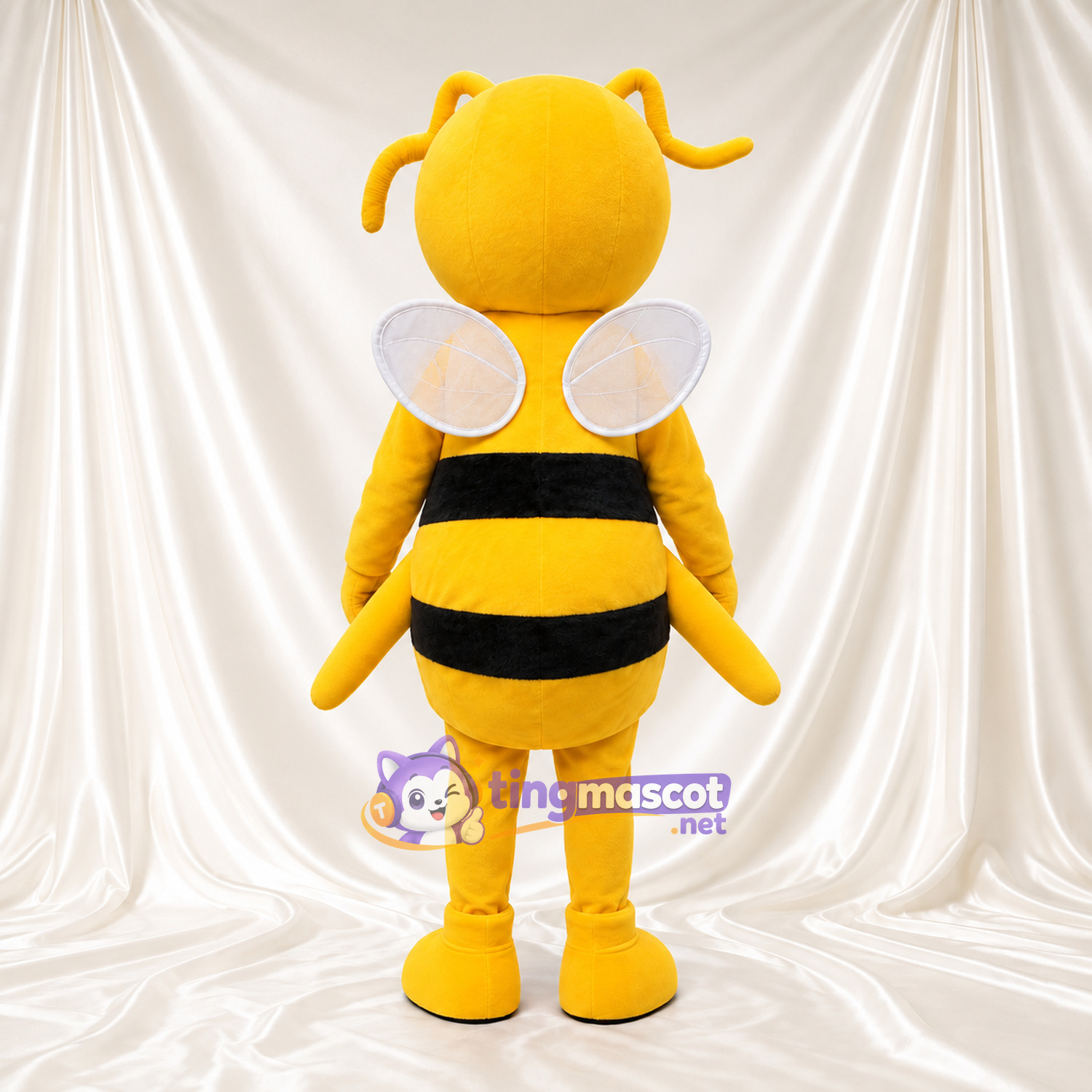 Costume de mascotte Abeille – jaune – Corps (noir); Antennes (courbé) Costume de mascotte Abeille – jaune – Corps (noir); Antennes (courbé)