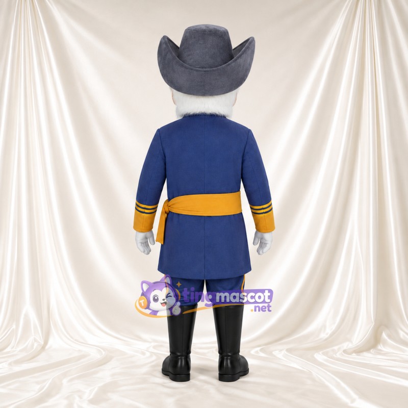Costume de mascotte Capitaine barbu – selon la photo – Uniforme (bleu); Chapeau (noir) Costume de mascotte Capitaine barbu – selon la photo – Uniforme (bleu); Chapeau (noir)