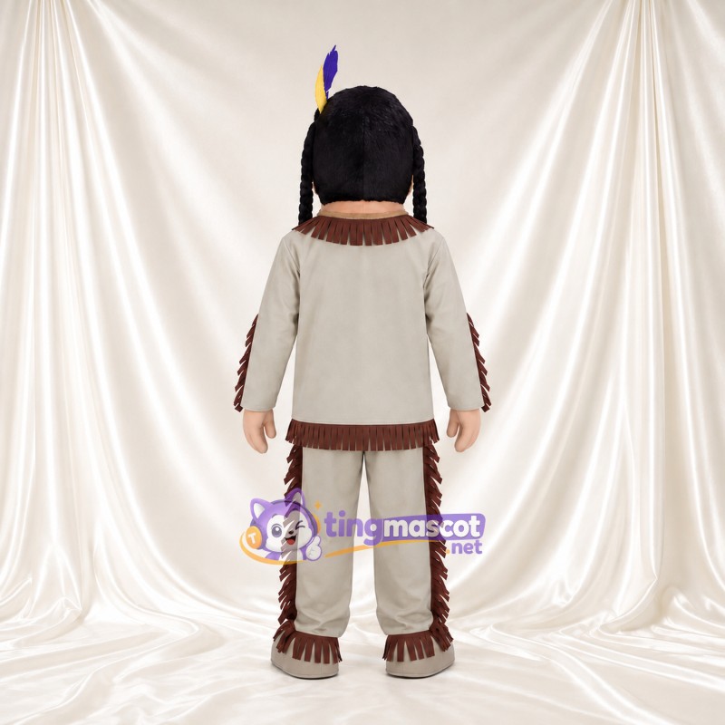 Costume de mascotte Guerrier – selon la photo – Cheveux; Franges (beige); Tenue