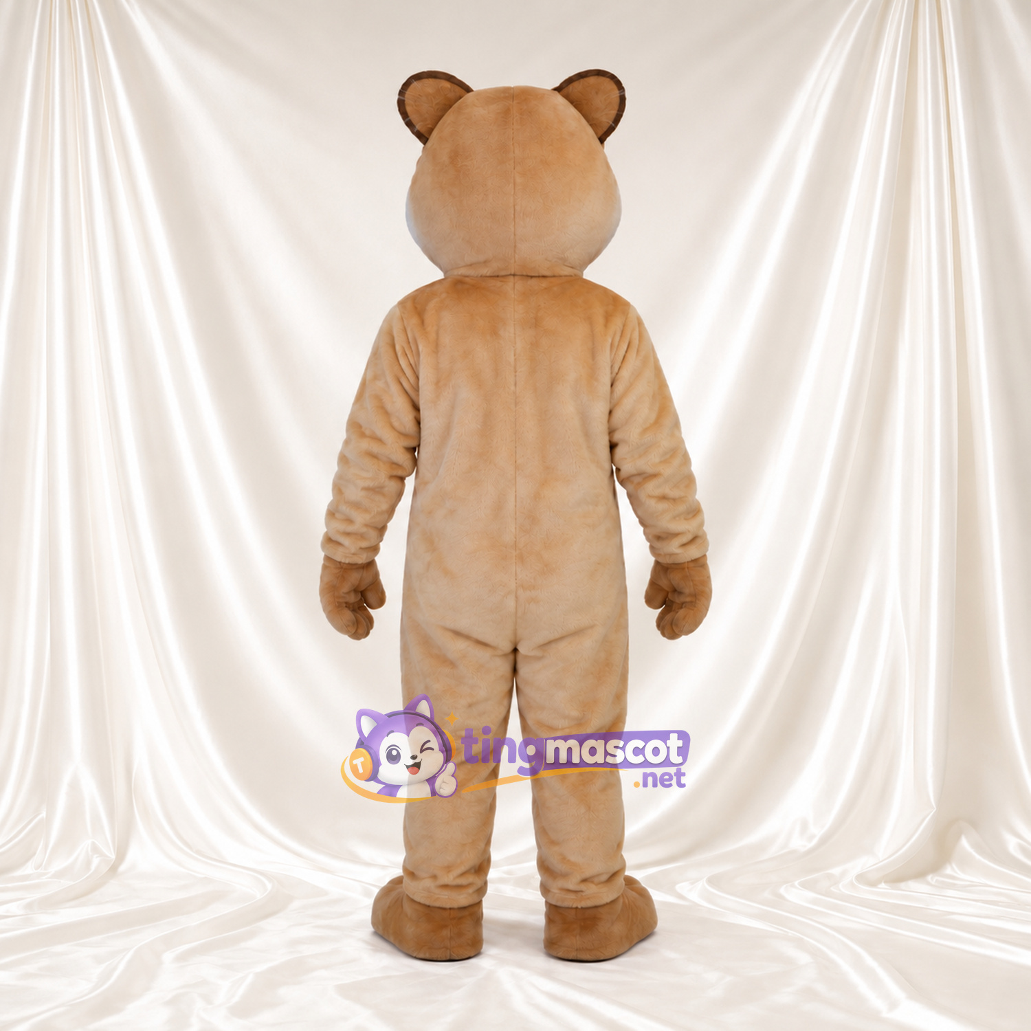 Maskottchenkostüm Puma – hellbraun – Augen (blau); Bauch (creme) Maskottchenkostüm Puma – hellbraun – Augen (blau); Bauch (creme)