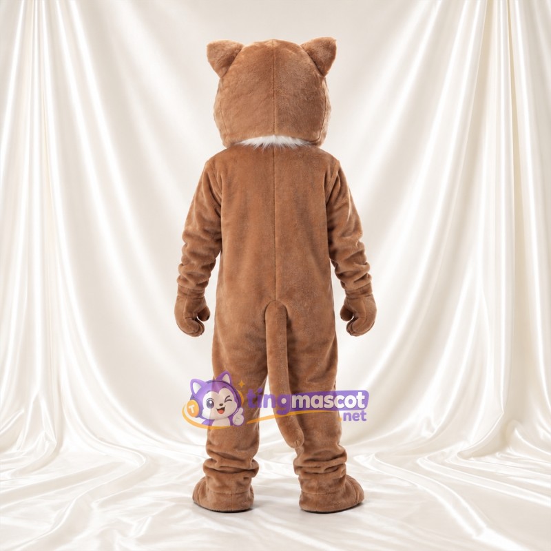 Costume de mascotte Loup – marron – Museau allongé (blanc) Costume de mascotte Loup – marron – Museau allongé (blanc)
