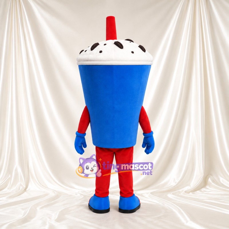 Costume de mascotte Gobelet de milkshake – bleu – Pantalon (rouge, rouge) Costume de mascotte Gobelet de milkshake – bleu – Pantalon (rouge, rouge)