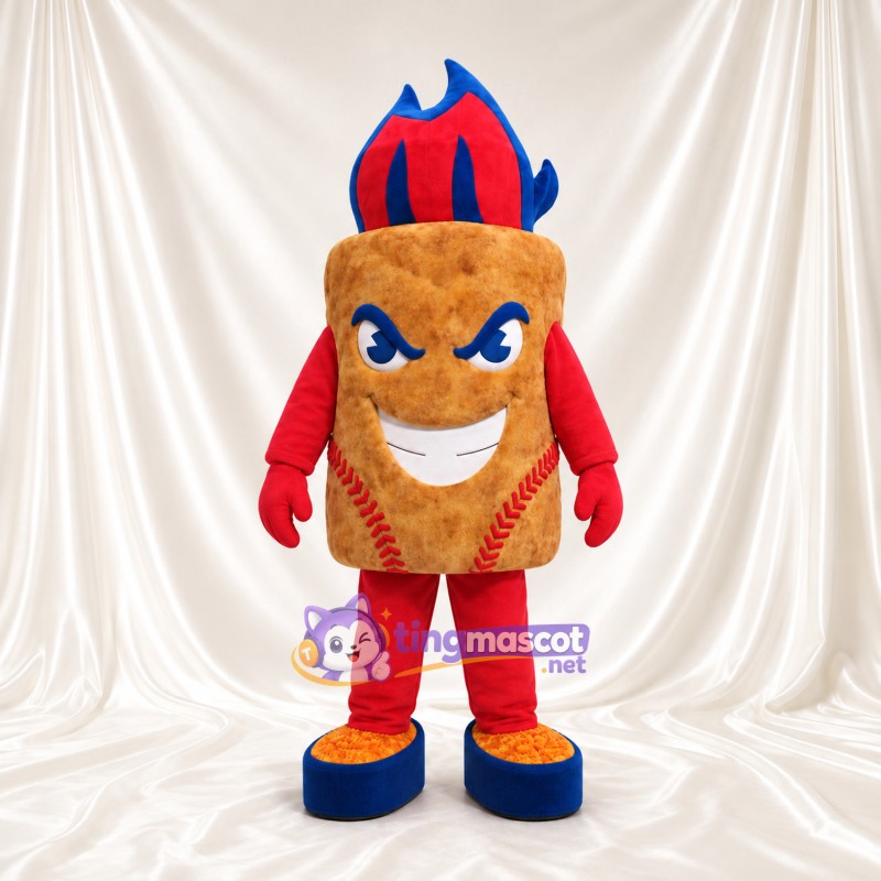 Costume de mascotte Balle de baseball – selon la photo – Membres (rouge); Chaussures (bleu) Costume de mascotte Balle de baseball – selon la photo – Membres (rouge); Chaussures (bleu)