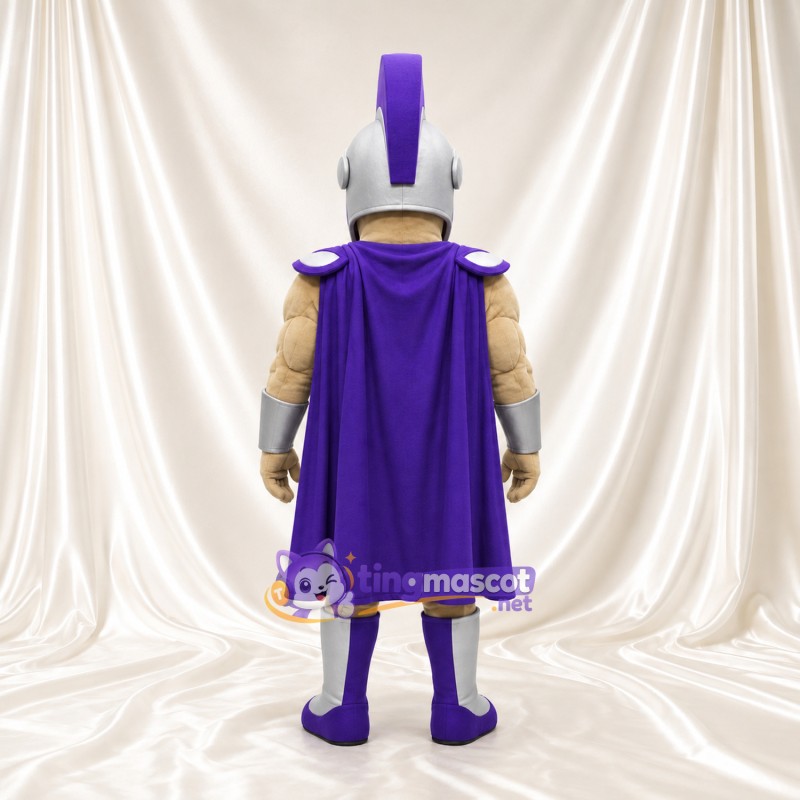 Costume de mascotte Guerrier romain – selon la photo – Armure (argenté); Cape (violet) Costume de mascotte Guerrier romain – selon la photo – Armure (argenté); Cape (violet)