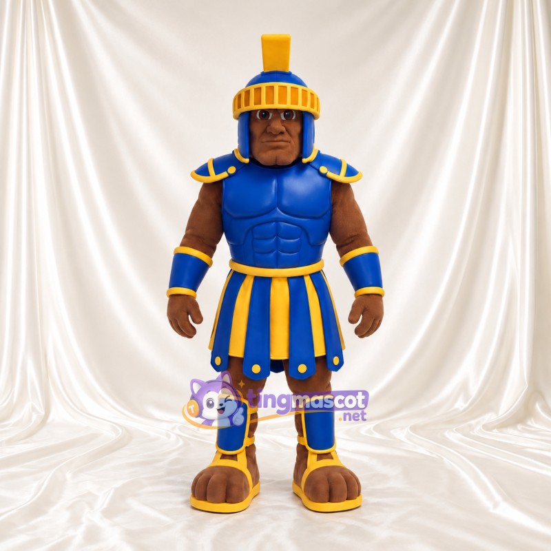 Costume de mascotte Guerrier romain – selon la photo – Armure (bleu); Bordure du casque (doré) Costume de mascotte Guerrier romain – selon la photo – Armure (bleu); Bordure du casque (doré)