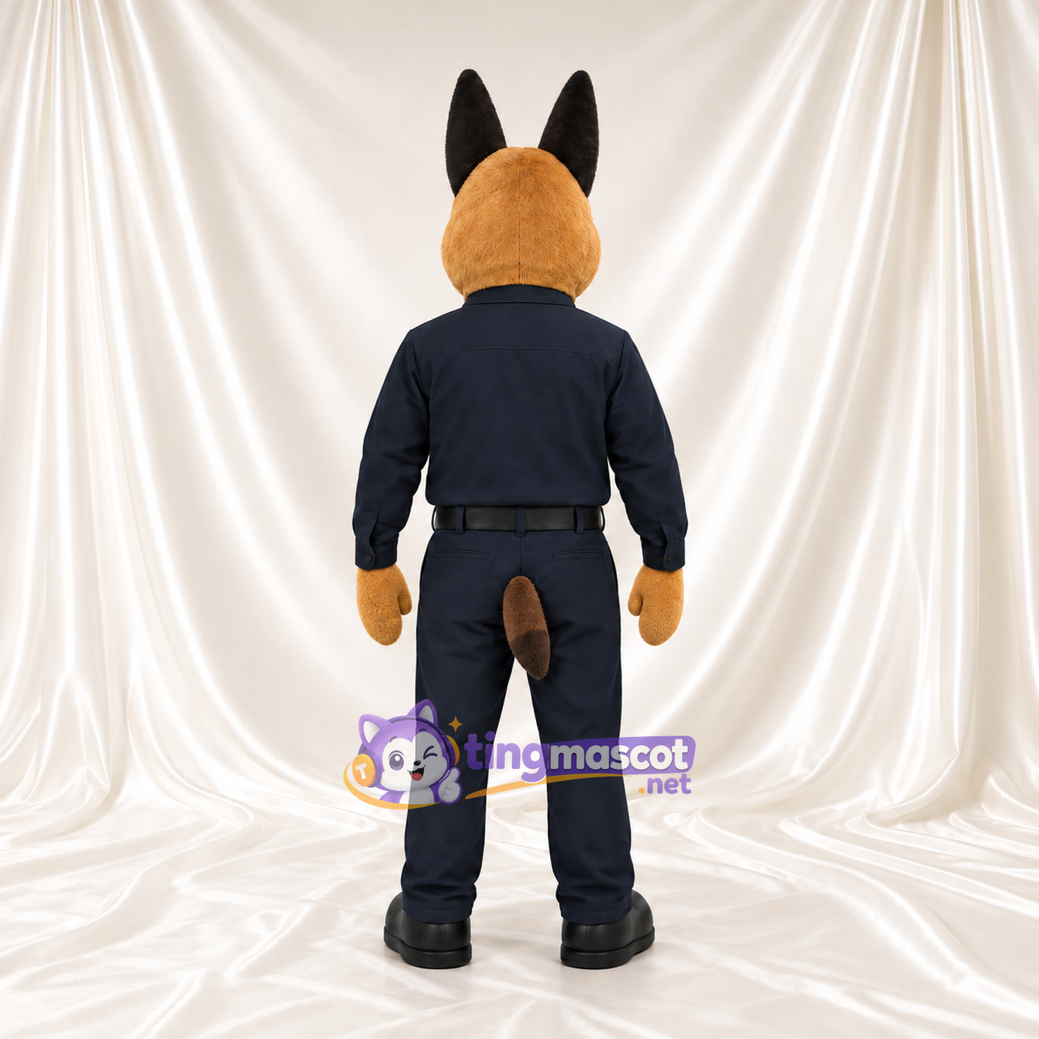 Costume de mascotte Berger allemand – selon la photo – Uniforme (noir); Ceinture Costume de mascotte Berger allemand – selon la photo – Uniforme (noir); Ceinture