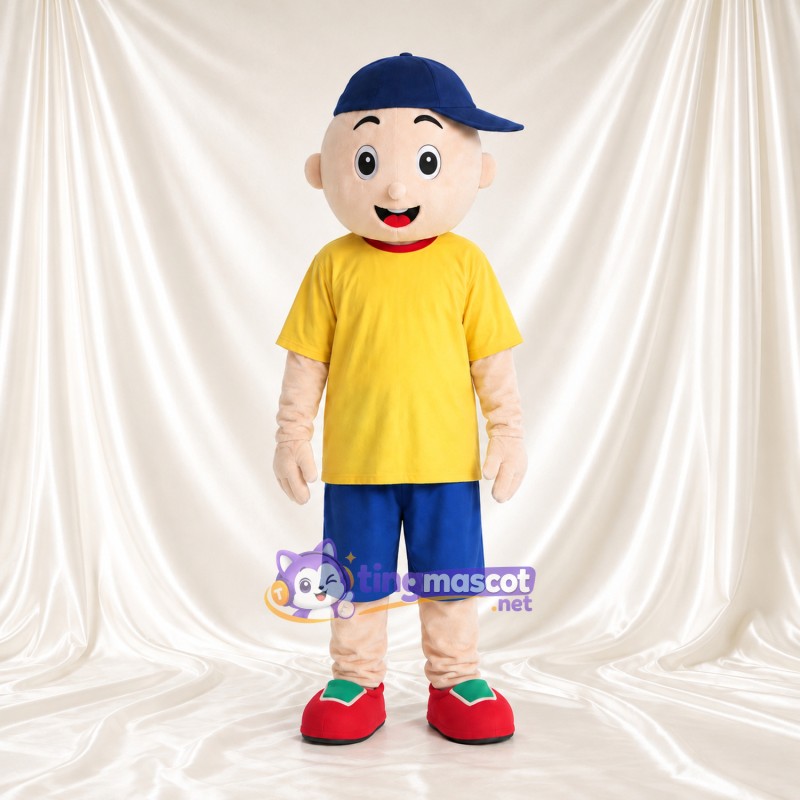 Maskottchenkostüm Jungenfigur – wie abgebildet – Hemd (gelb); Shorts (blau) Maskottchenkostüm Jungenfigur – wie abgebildet – Hemd (gelb); Shorts (blau)