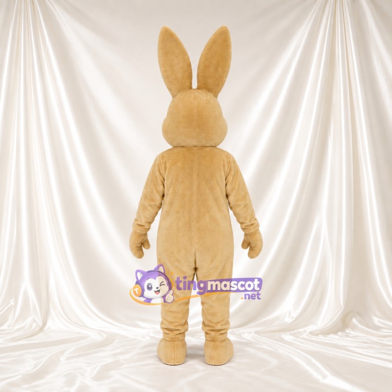 Costume de mascotte Lapin – brun clair – Oreilles (long, dressé); Ventre (blanc) Costume de mascotte Lapin – brun clair – Oreilles (long, dressé); Ventre (blanc)